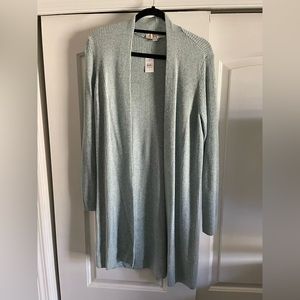 The Loft light ribbed long cardigan